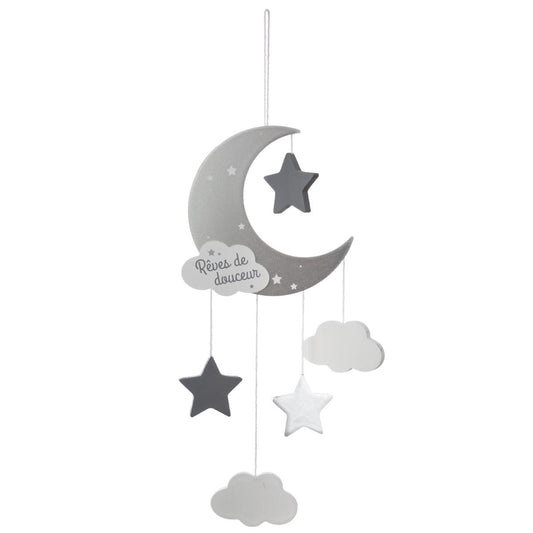 Decorazione luna stelle grigio - Best Moment Decor