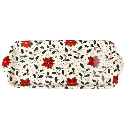 Vassoio melamina stella di Natale rettangolare