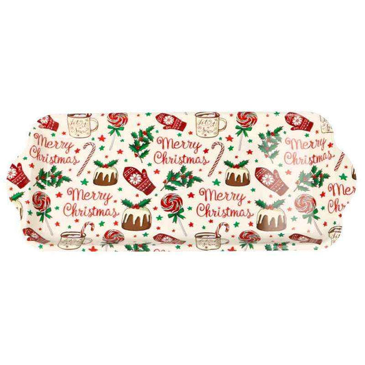 Vassoio melamina Merry Christmas rettangolare