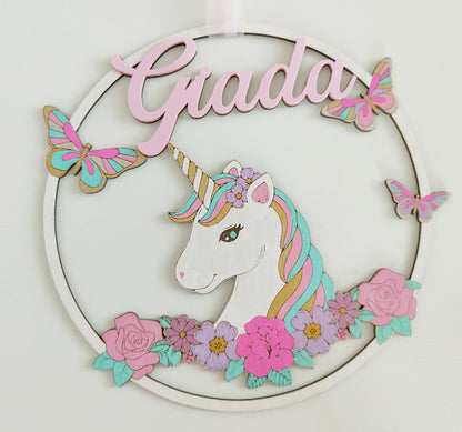Fiocco nascita unicorno - Best Moment Decor