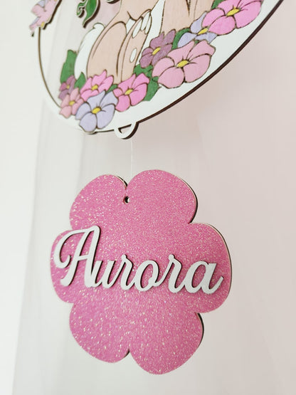 Fiocco nascita doppio tulle Benvenuta Coniglietta - Best Moment Decor