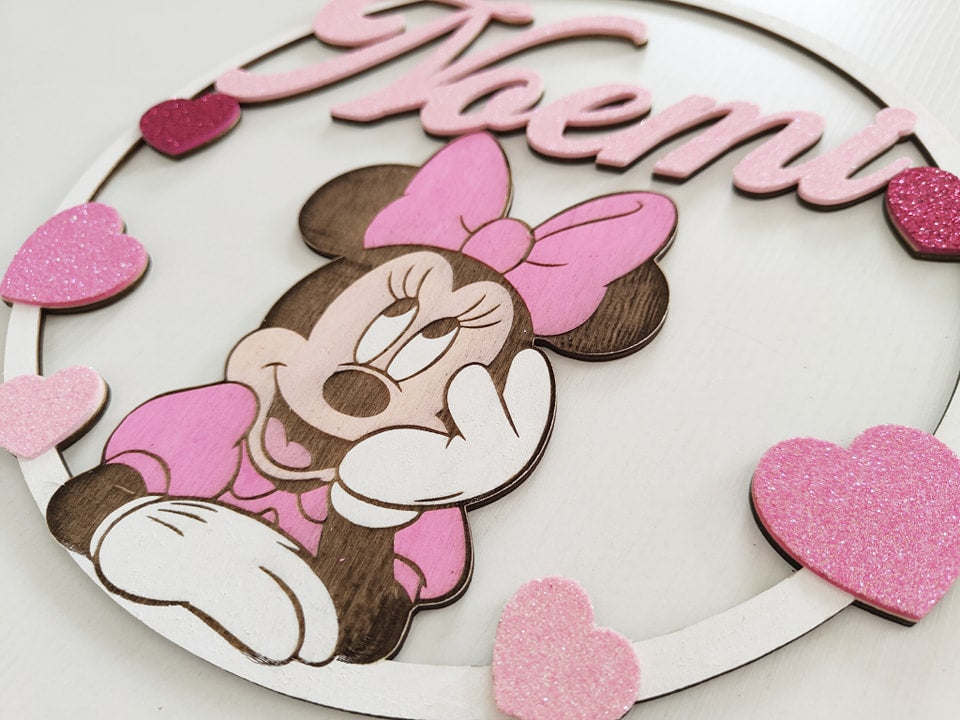 Decorazione cameretta Minnie / fiocco nascita - Best Moment Decor