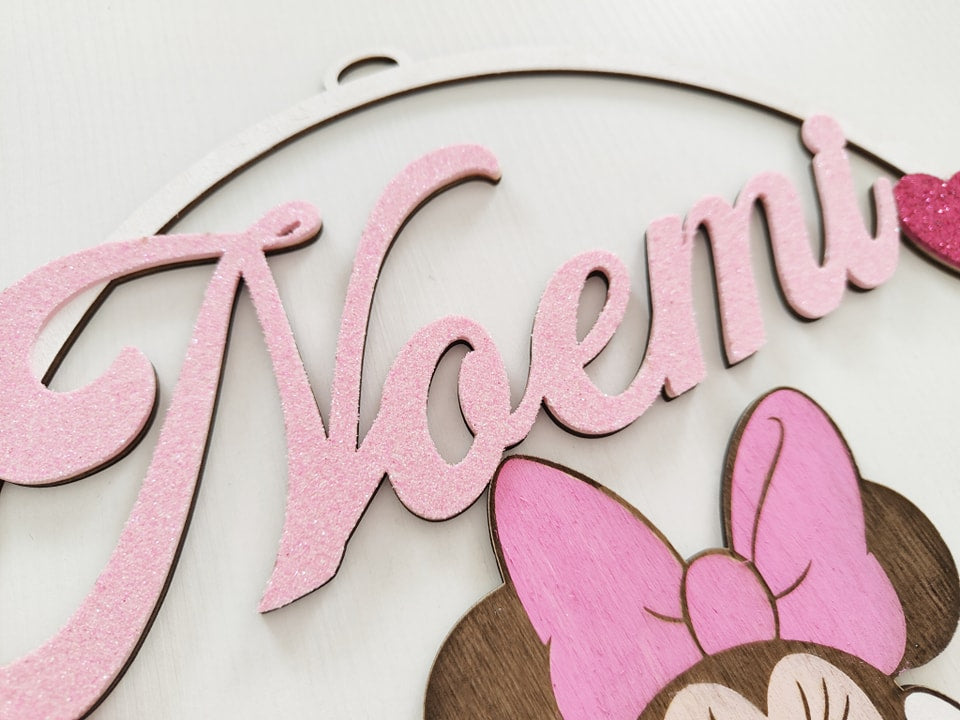 Decorazione cameretta Minnie / fiocco nascita - Best Moment Decor