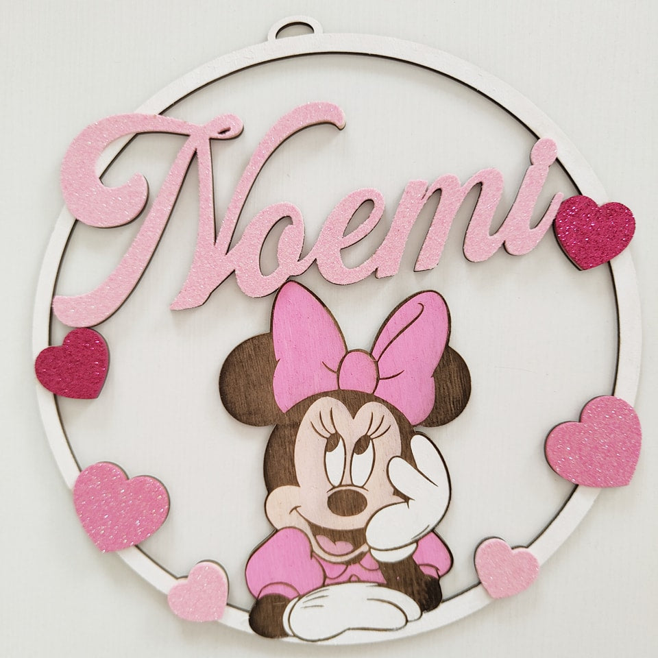 Decorazione cameretta Minnie / fiocco nascita - Best Moment Decor