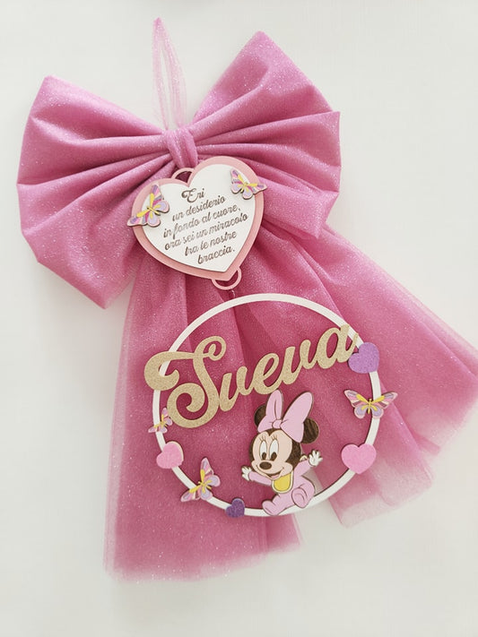 Fiocco nascita Baby Minnie - Best Moment Decor