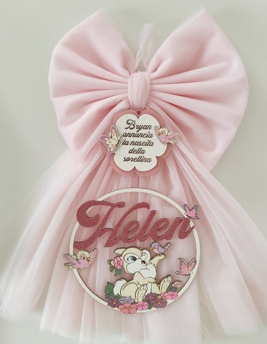 Fiocco nascita coniglietta - Best Moment Decor