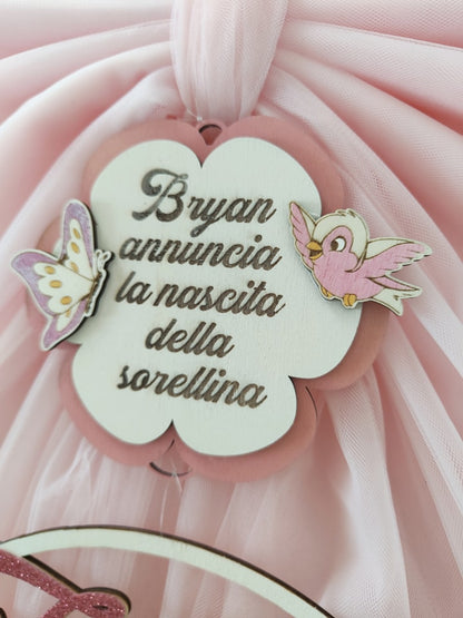 Fiocco nascita coniglietta - Best Moment Decor