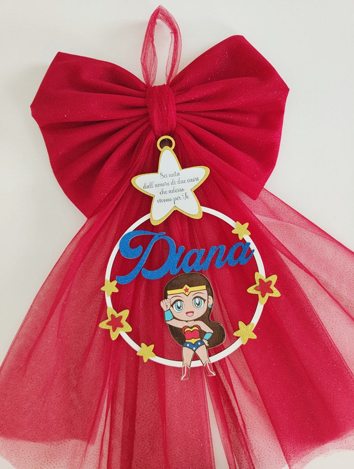 Fiocco nascita Wonder woman baby - Best Moment Decor