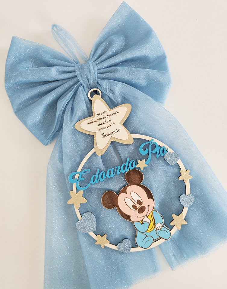 Fiocco nascita Topolino Baby - Best Moment Decor