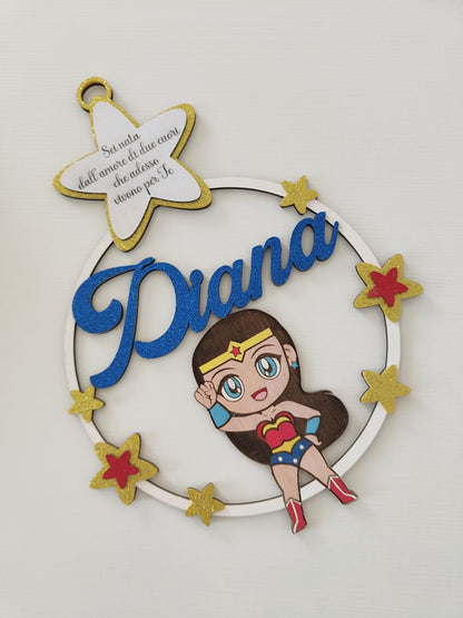 Fiocco nascita Wonder woman baby - Best Moment Decor