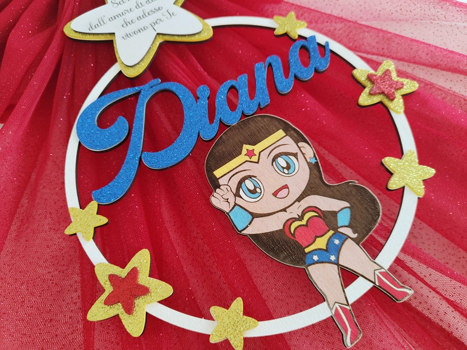 Fiocco nascita Wonder woman baby - Best Moment Decor