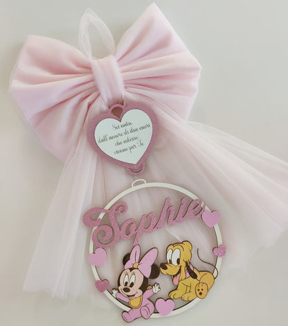 Fiocco nascita Baby Minnie & Pluto - Best Moment Decor