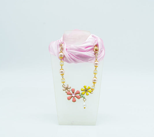 Foulard gioiello rosa
