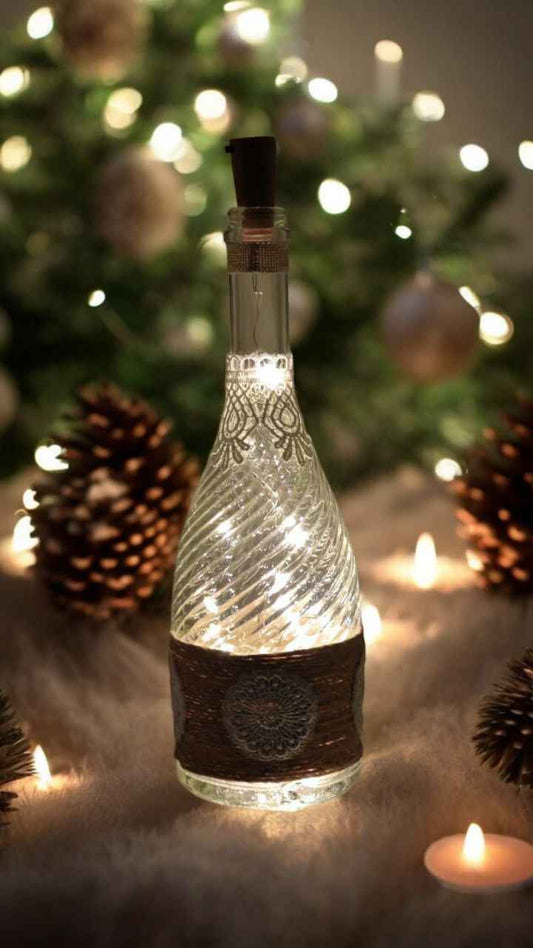 Bottiglia in vetro luminosa