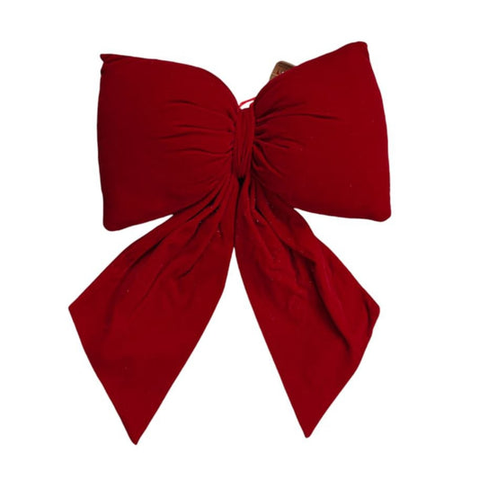 Fiocco imbottito in velluto rosso Natale
