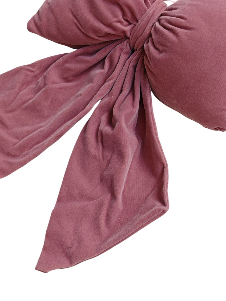 Fiocco imbottito in velluto rosa