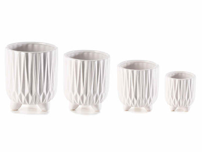 IN ARRIVO Vasi set 4 pezzi in ceramica bianca