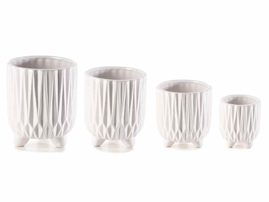 IN ARRIVO Vasi set 4 pezzi in ceramica bianca