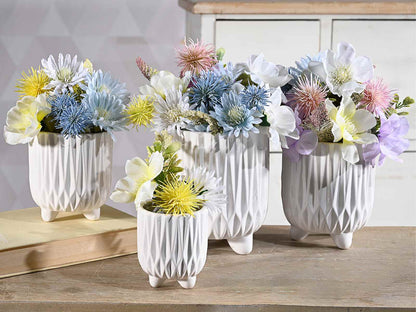 IN ARRIVO Vasi set 4 pezzi in ceramica bianca