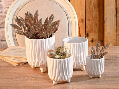 IN ARRIVO Vasi set 4 pezzi in ceramica bianca