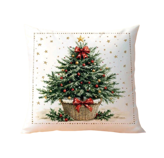 Fodera cuscino albero e stelle