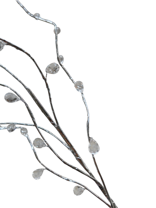 Rami argento con brillantini set 3 pezzi