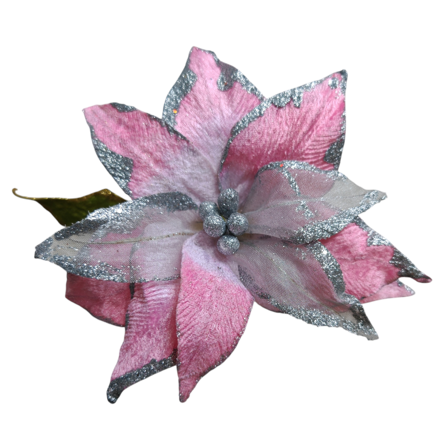 Fiore rosa e argento set 4 pezzi