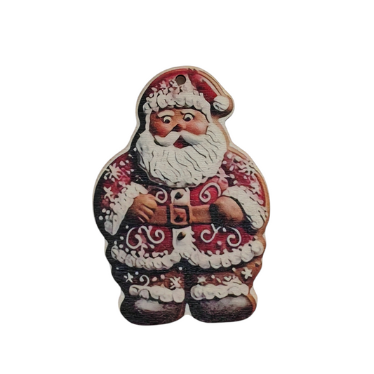 Addobbo in legno pan di zenzero set 4 pezzi