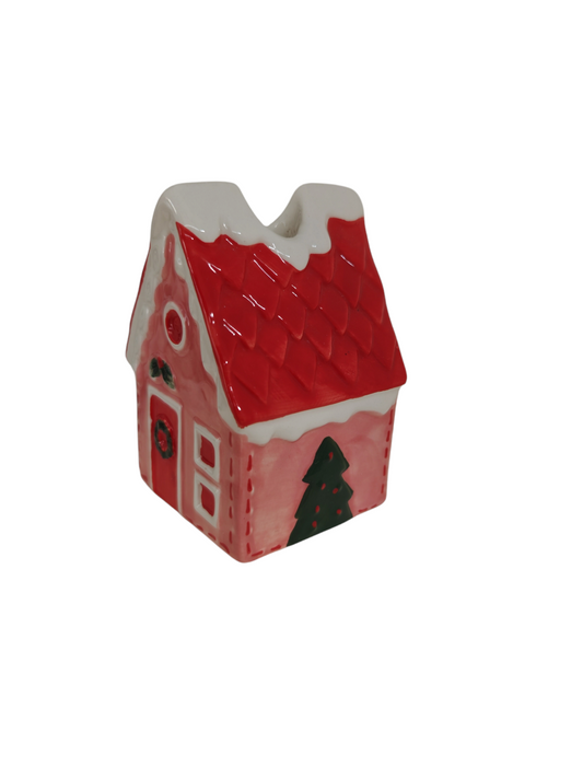 Portacandela casetta rosa