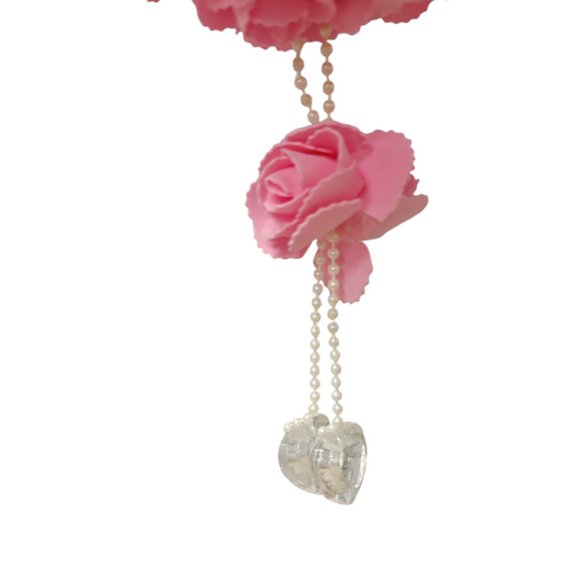 Sfera fiori rosa e perle