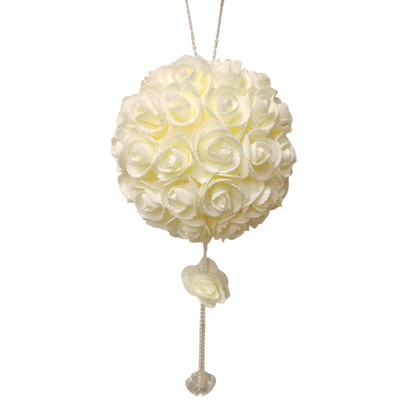 Sfera fiori avorio e perle
