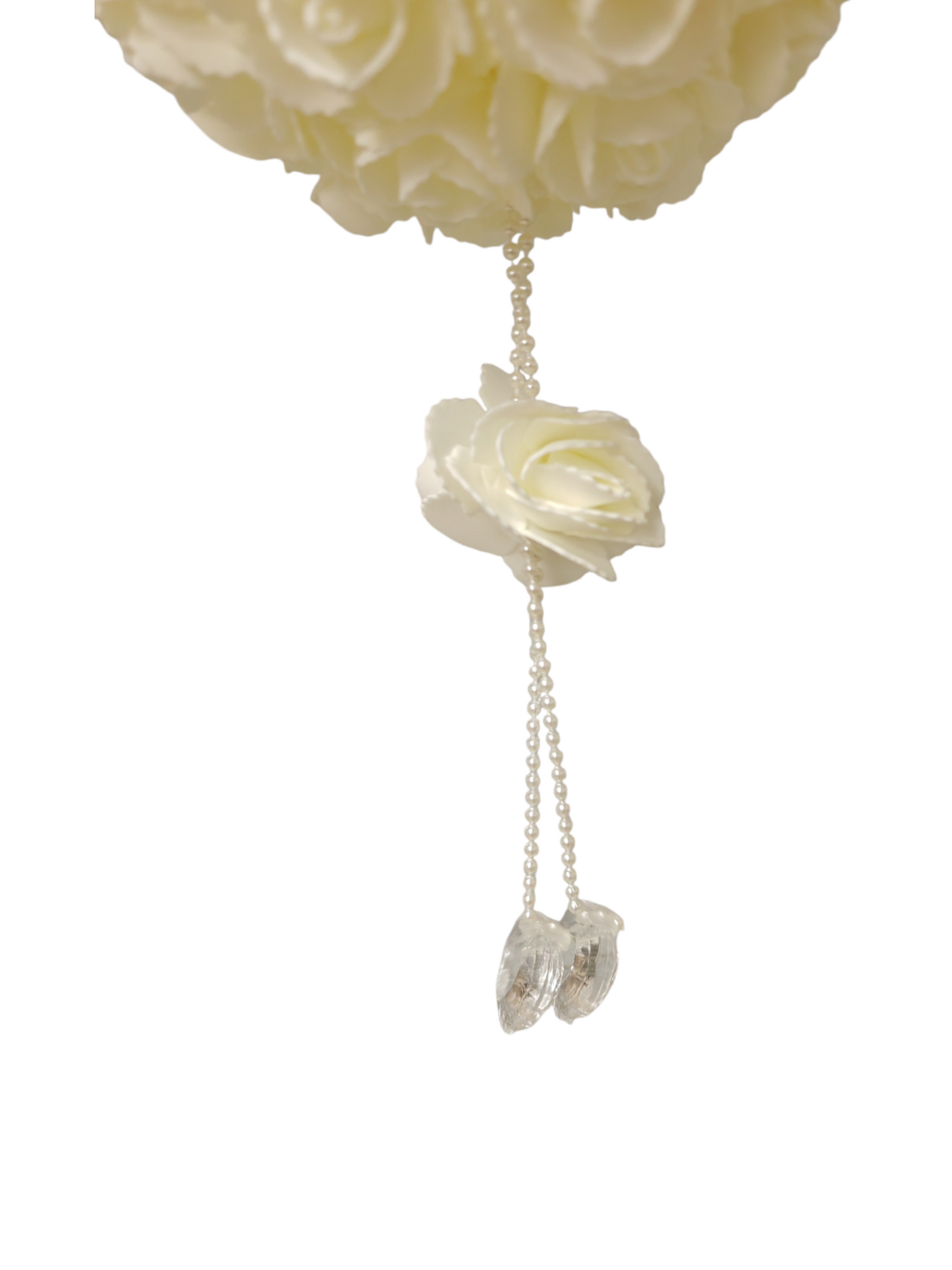 Sfera fiori avorio e perle