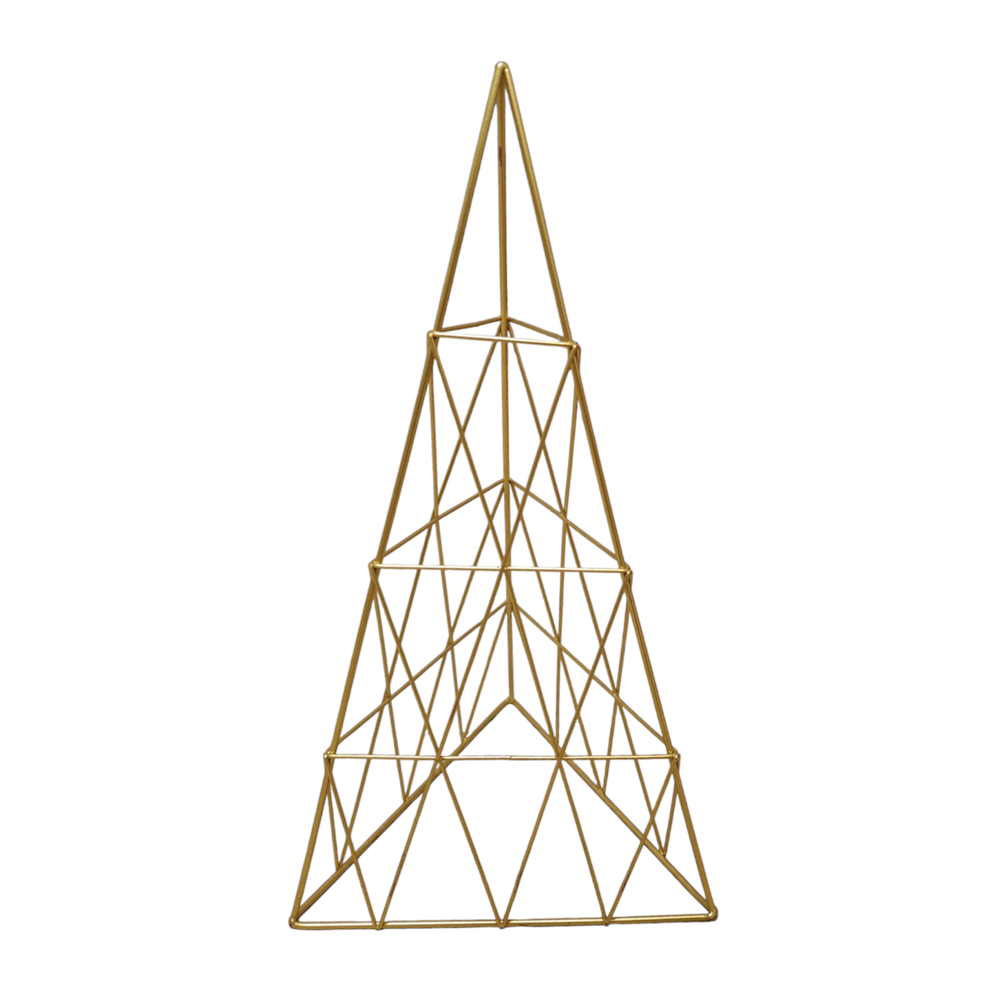 Piramide in metallo oro