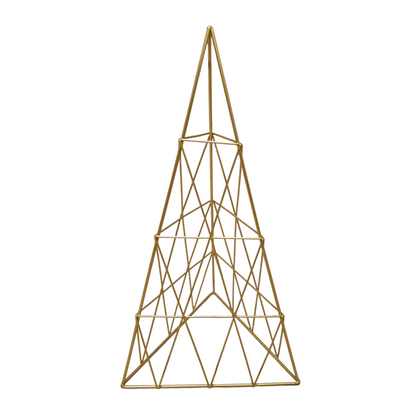Piramide in metallo oro