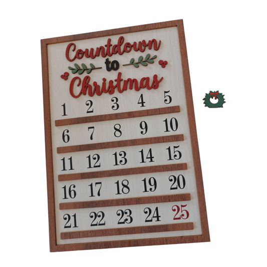 Calendario dell'Avvento in legno