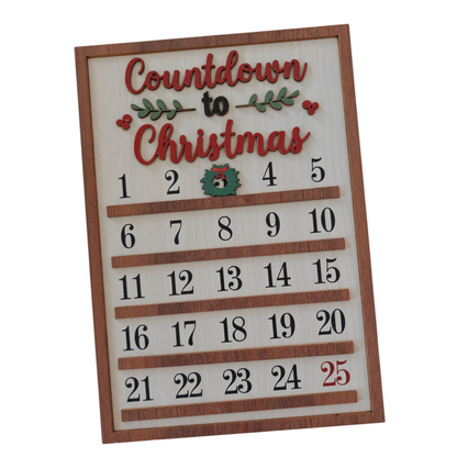 Calendario dell'Avvento in legno