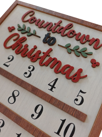Calendario dell'Avvento in legno