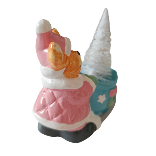 Decorazione d'appoggio renna con albero luminoso