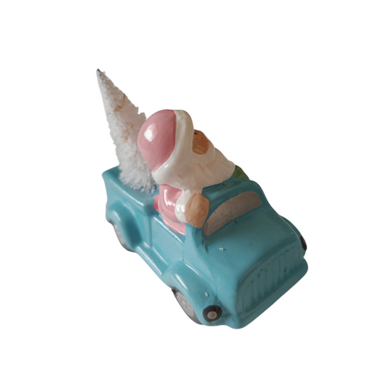 Decorazione d'appoggio Babbo con albero luminoso