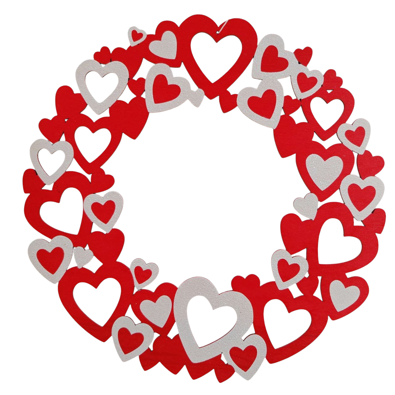 Disco cuore con glitter da parete