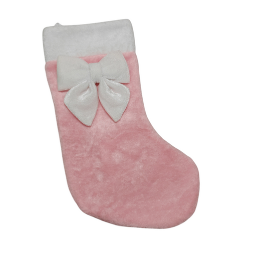 Calza rosa con fiocco
