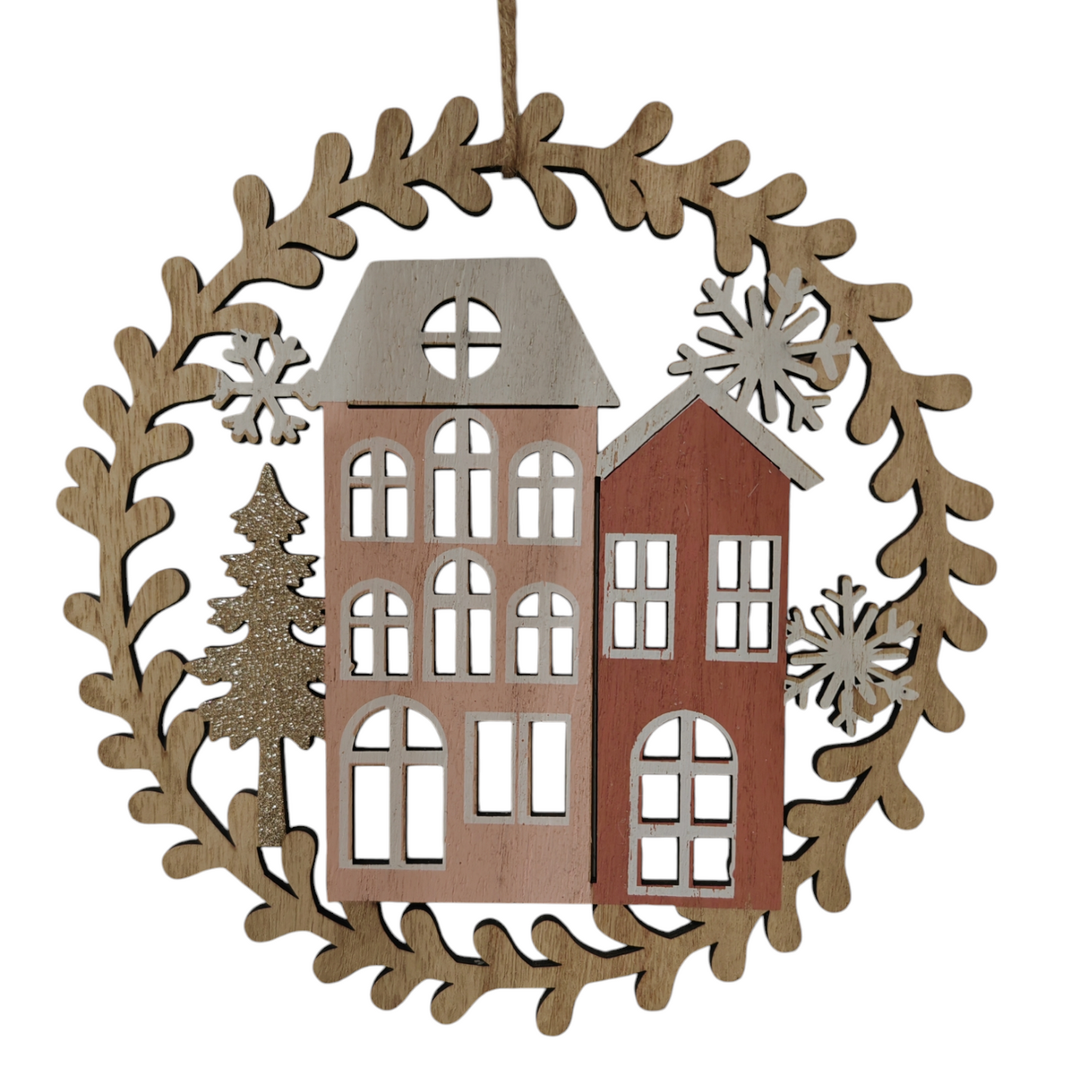 Decorazione in legno rosa