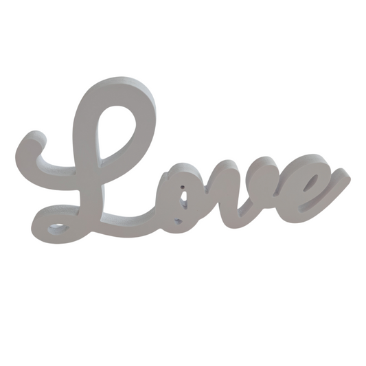 Scritta love d'appoggio white