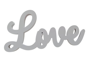Scritta love d'appoggio white