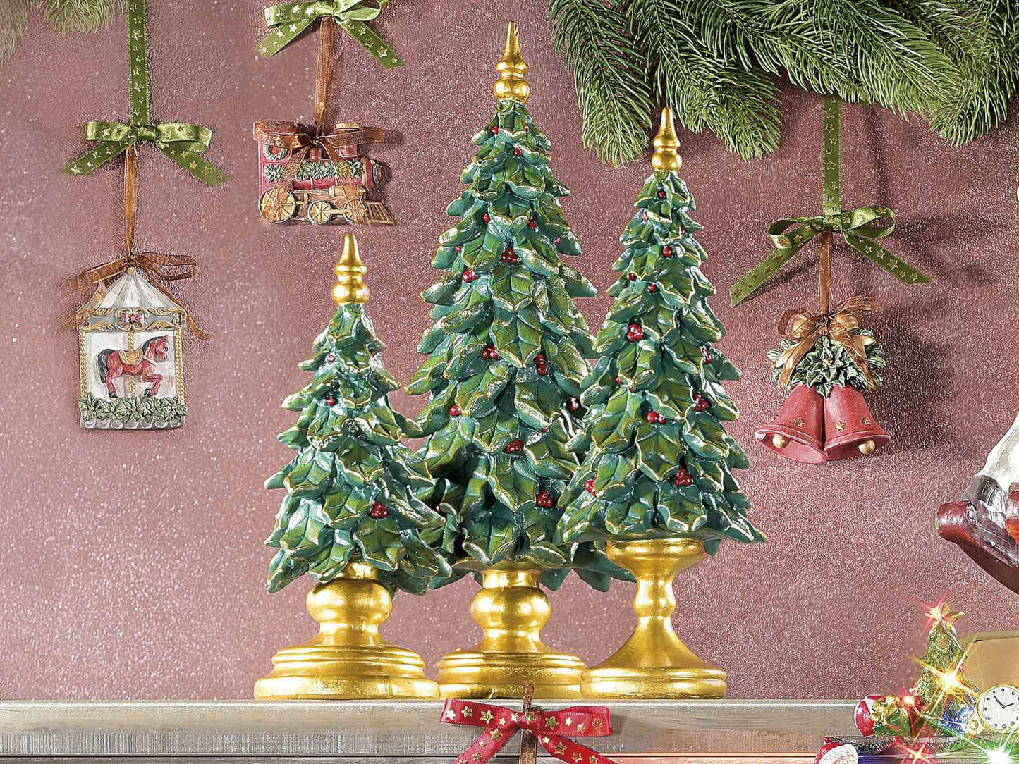 Albero in resina verde grande