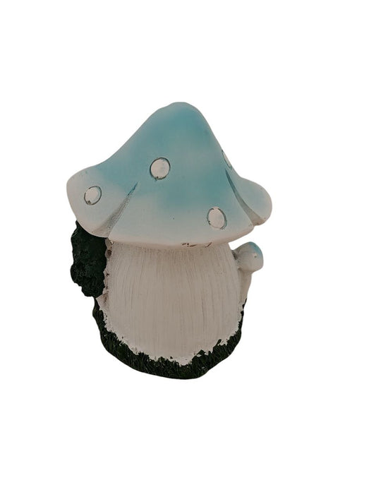 Decorazione fungo in resina turchese