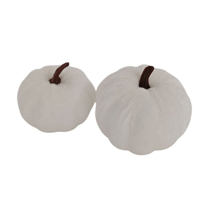 Zucche in velluto set 2 pezzi bianco