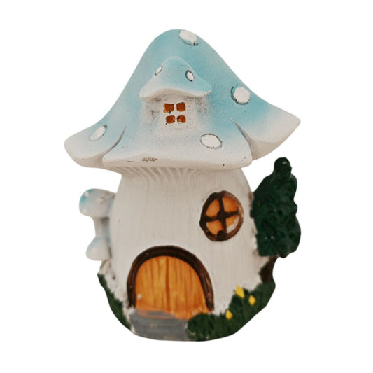 Decorazione fungo in resina turchese