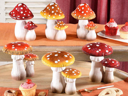 Coppia funghi decorativi maxi