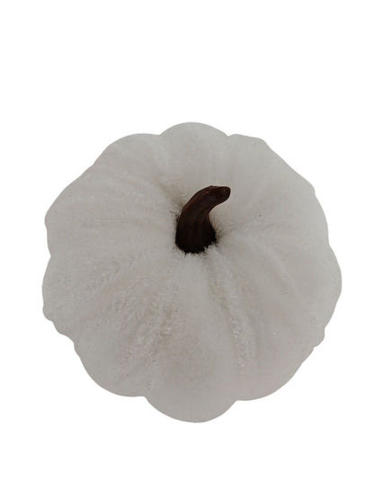 Zucche in velluto set 2 pezzi bianco